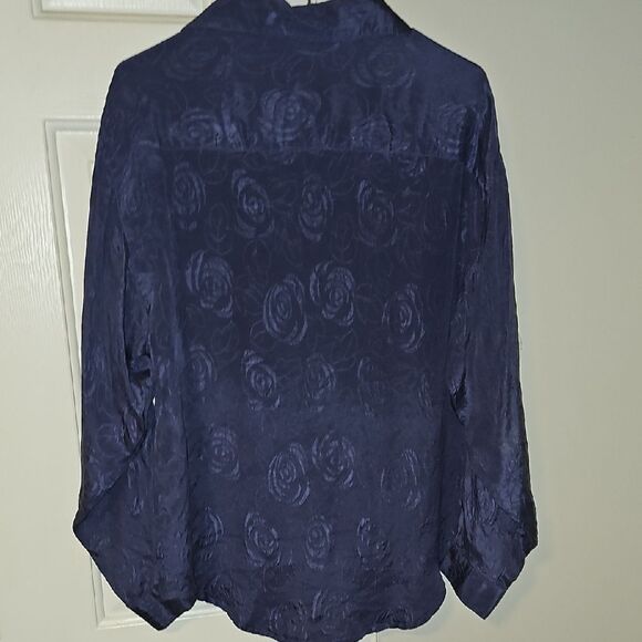 Jonathan Martin Blue Long Sleeve Button Down Shirt - Picture 1 of 5